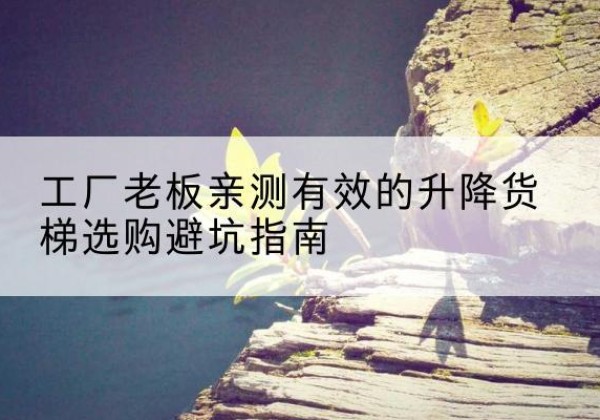 阳明升降货梯怎么选-工厂老板亲测有效的升降货梯选购避坑指南